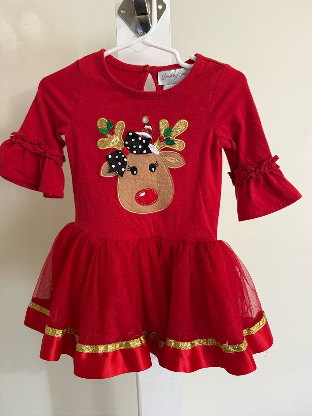 Emily Rose Rudolph Holiday Dress - Size 18 months
